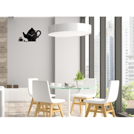 Ceasuri de perete silențioase în formă de cană, de culoare neagră