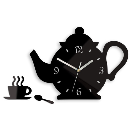 Ceasuri de perete silențioase în formă de cană, de culoare neagră