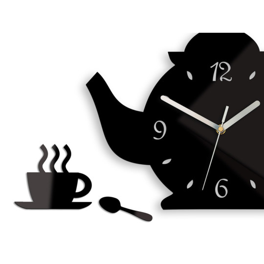 Ceasuri de perete silențioase în formă de cană, de culoare neagră