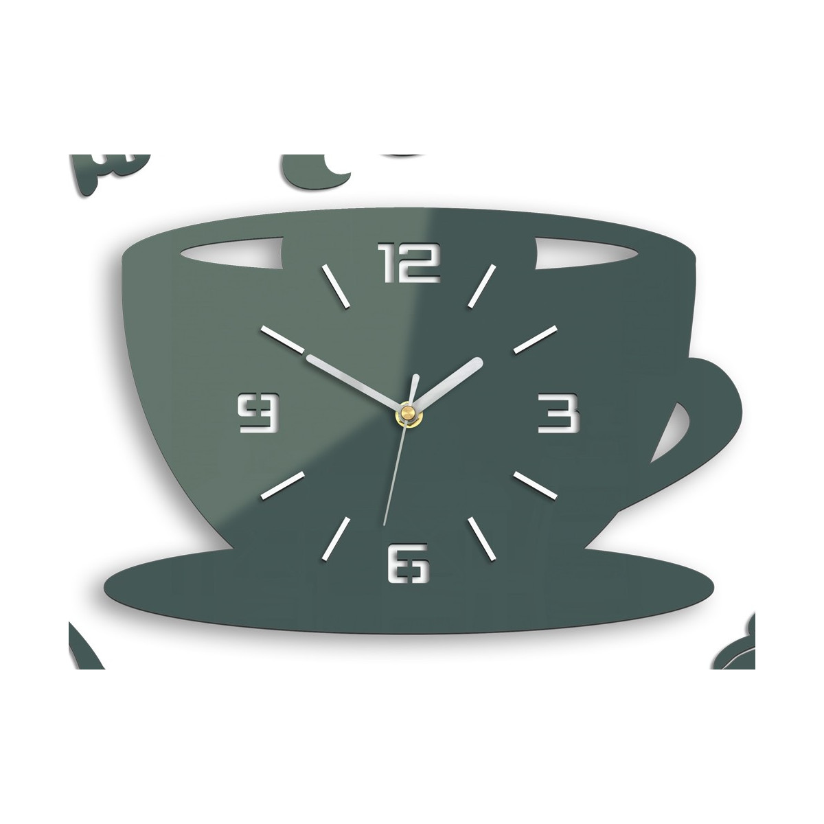 Ceasuri de bucătărie 3D gri în formă de cană