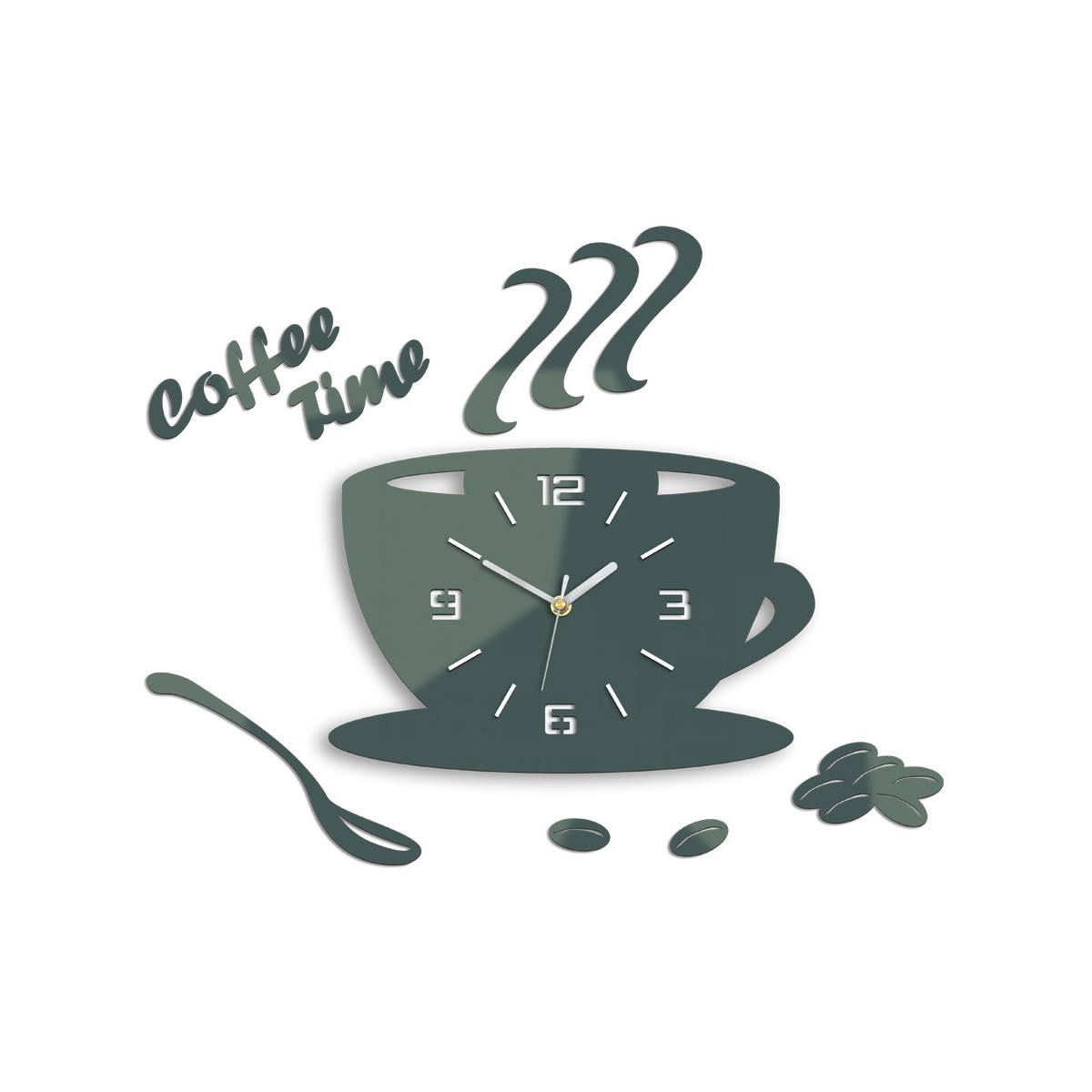 Ceasuri de bucătărie 3D gri în formă de cană