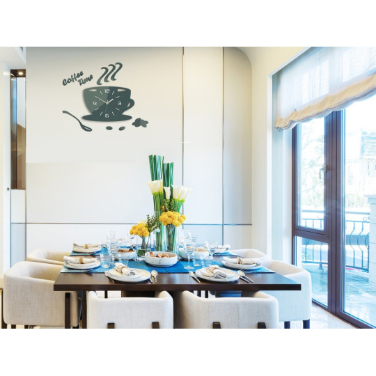 Ceasuri de bucătărie 3D gri în formă de cană