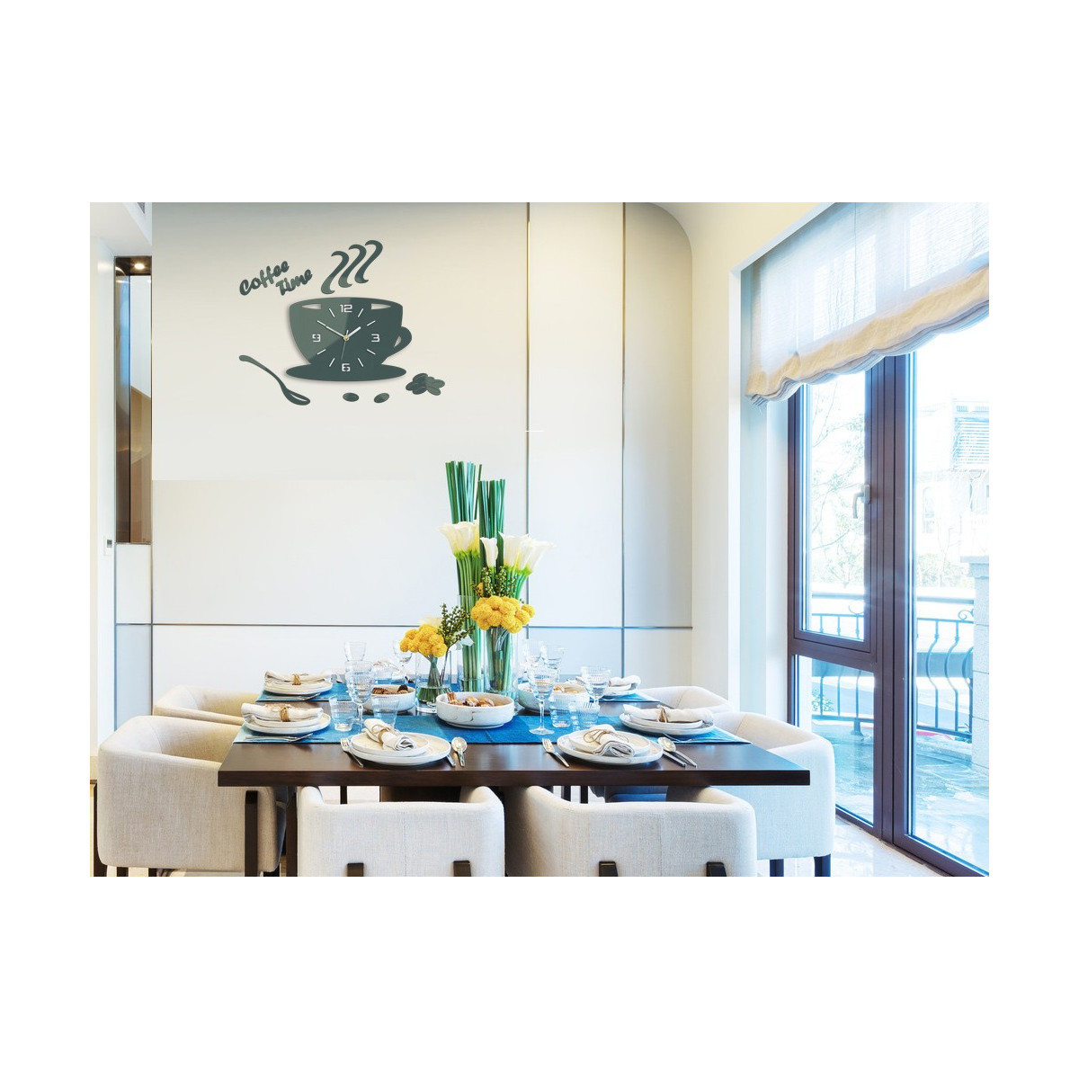 Ceasuri de bucătărie 3D gri în formă de cană