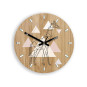 Ceasuri GEOMETRICE de calitate - ZEBRĂ din lemn de stejar 33 cm