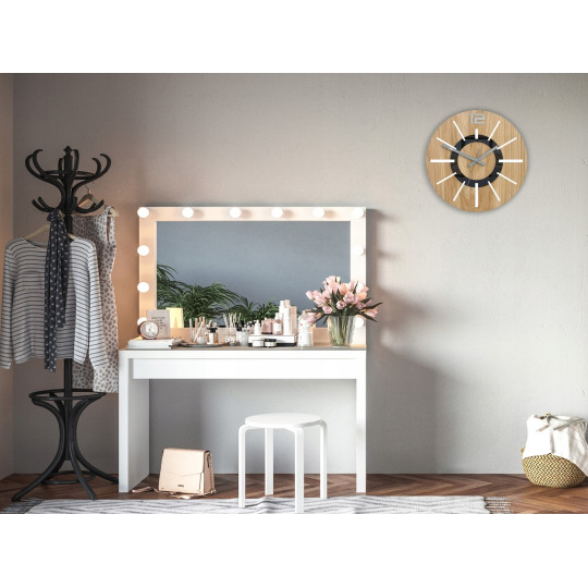 Ceasuri de calitate NORDIC 3D din lemn de stejar, 33 cm