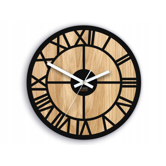 Ceas de perete OSLO din lemn de stejar 33 cm