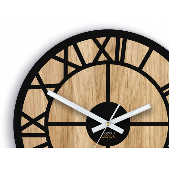 Ceas de perete OSLO din lemn de stejar 33 cm
