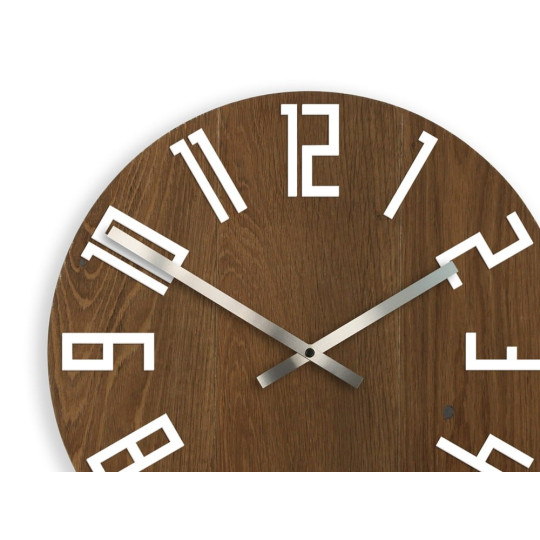 Ceas de perete din stejar fumuriu 40 cm
