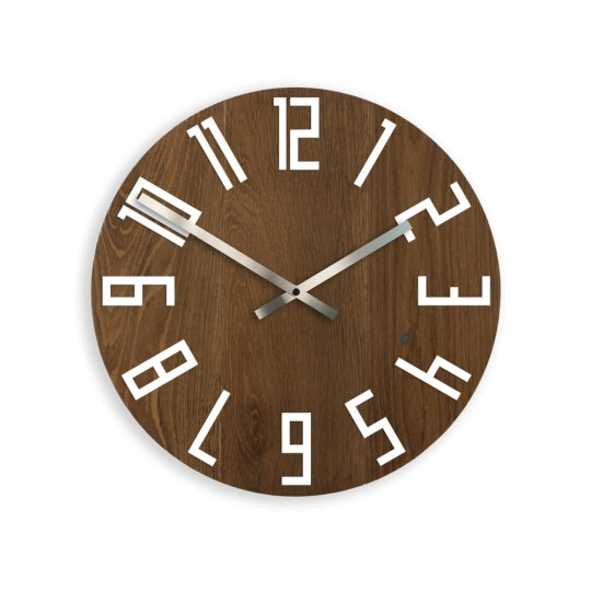 Ceas de perete din stejar fumuriu 40 cm