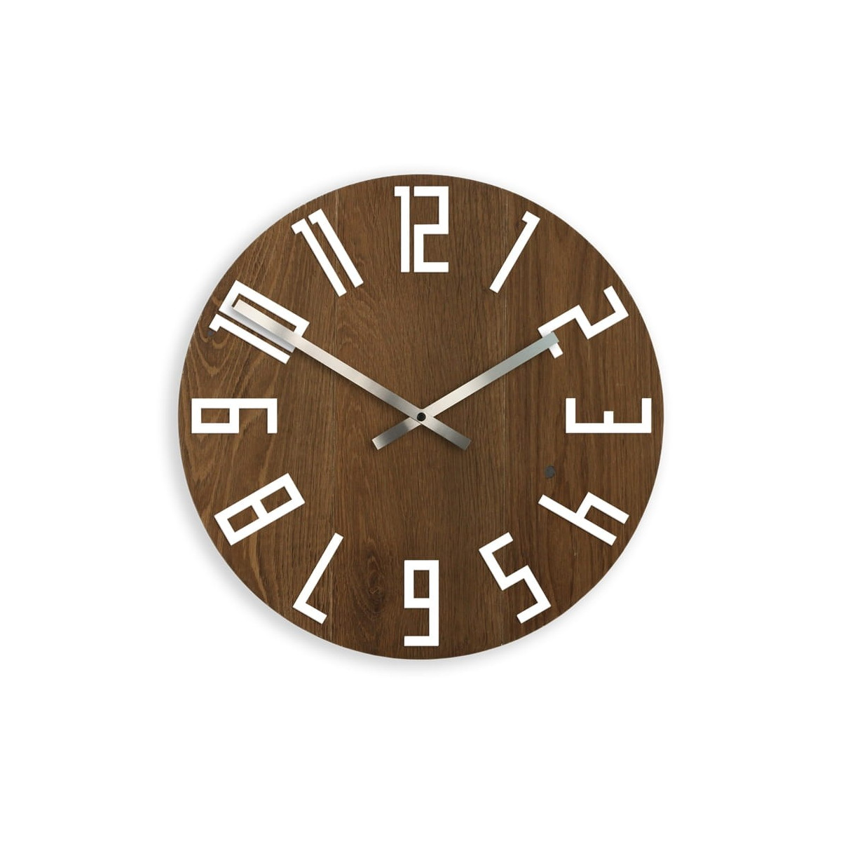 Ceas de perete din stejar fumuriu 40 cm