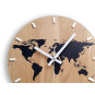 Ceas de perete MAPA LUMII - negru din lemn de stejar 33 cm