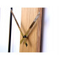 Ceas retro de perete din metal și lemn, stejar, 49 cm