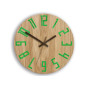 Ceas de perete Slim Wood Green 33 cm