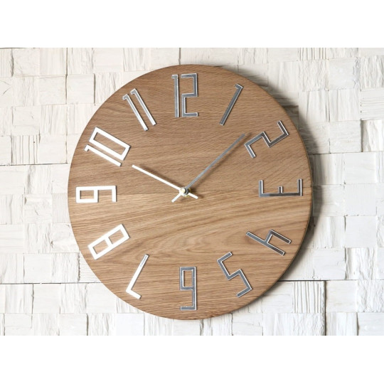 Ceas de perete cu oglindă subțire de 33 cm