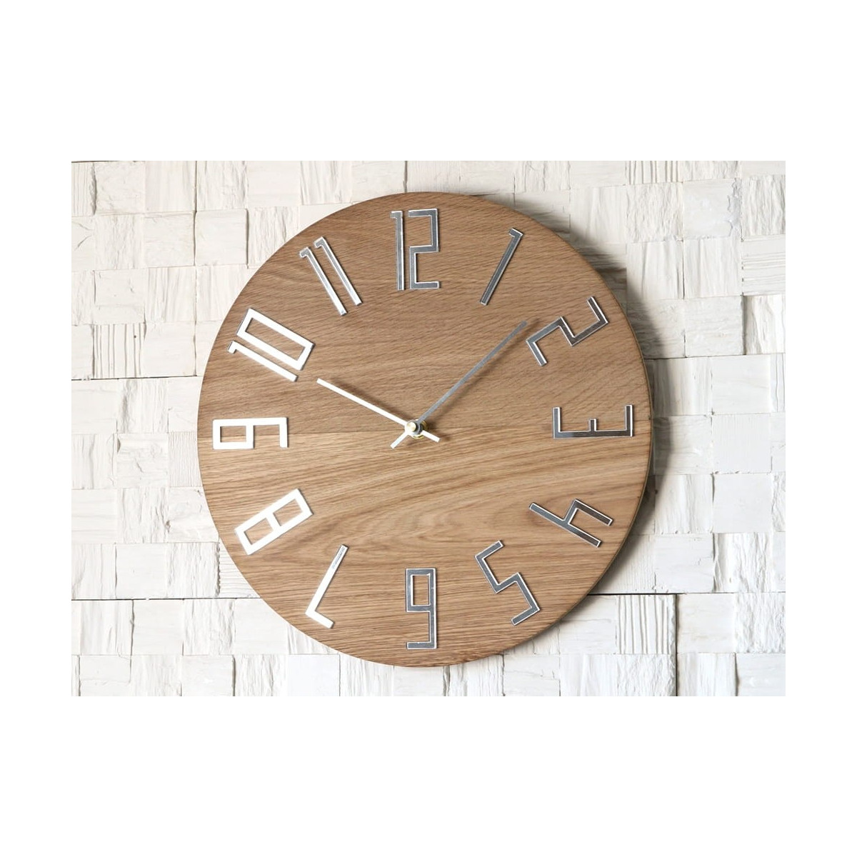 Ceas de perete cu oglindă subțire de 33 cm