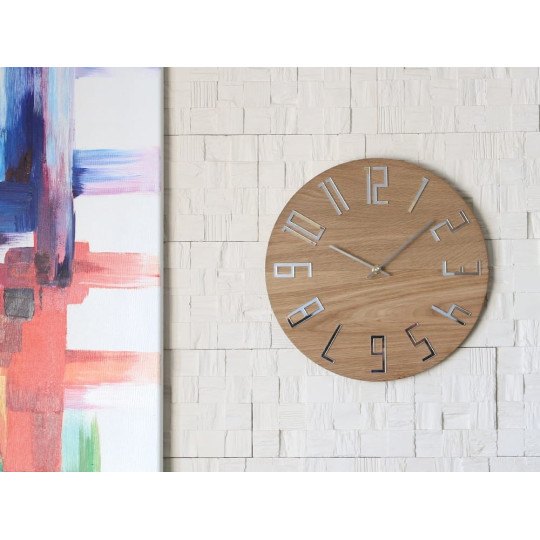 Ceas de perete cu oglindă subțire de 33 cm