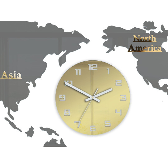Ceas de perete hartă a lumii 110x55 cm