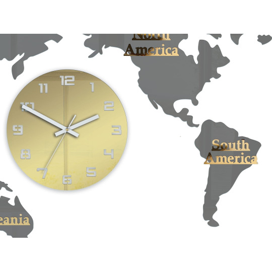 Ceas de perete hartă a lumii 110x55 cm