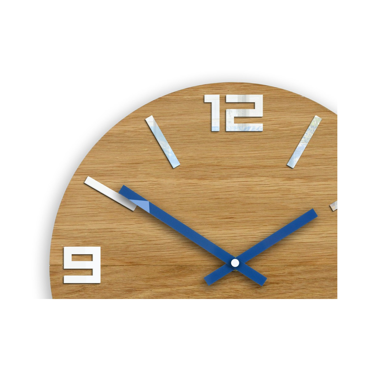 Ceasuri din lemn clasice ARABIC - albastru închis 33cm