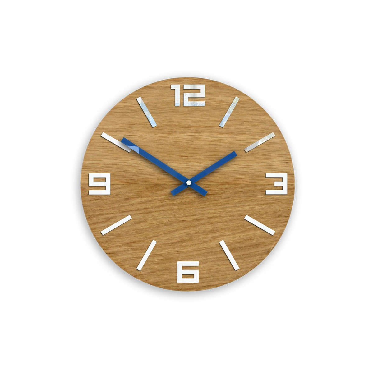 Ceasuri din lemn clasice ARABIC - albastru închis 33cm