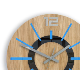 Ceas de perete nordic albastru 33 cm