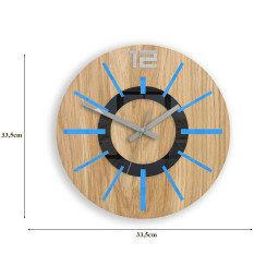 Ceas de perete nordic albastru 33 cm