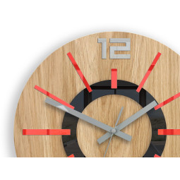 Ceas de perete roșu nordic, 33 cm