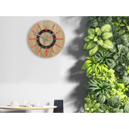 Ceas de perete roșu nordic, 33 cm