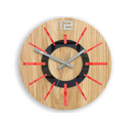 Ceas de perete roșu nordic, 33 cm