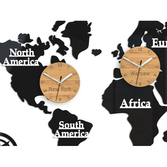 Ieftine ceasuri cu motivul întregii lumi - 3 ceasuri 100x56 cm