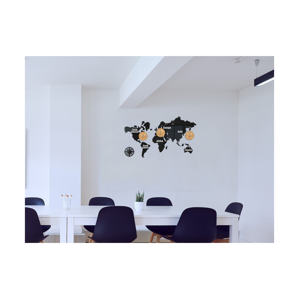 Ieftine ceasuri cu motivul întregii lumi - 3 ceasuri 100x56 cm