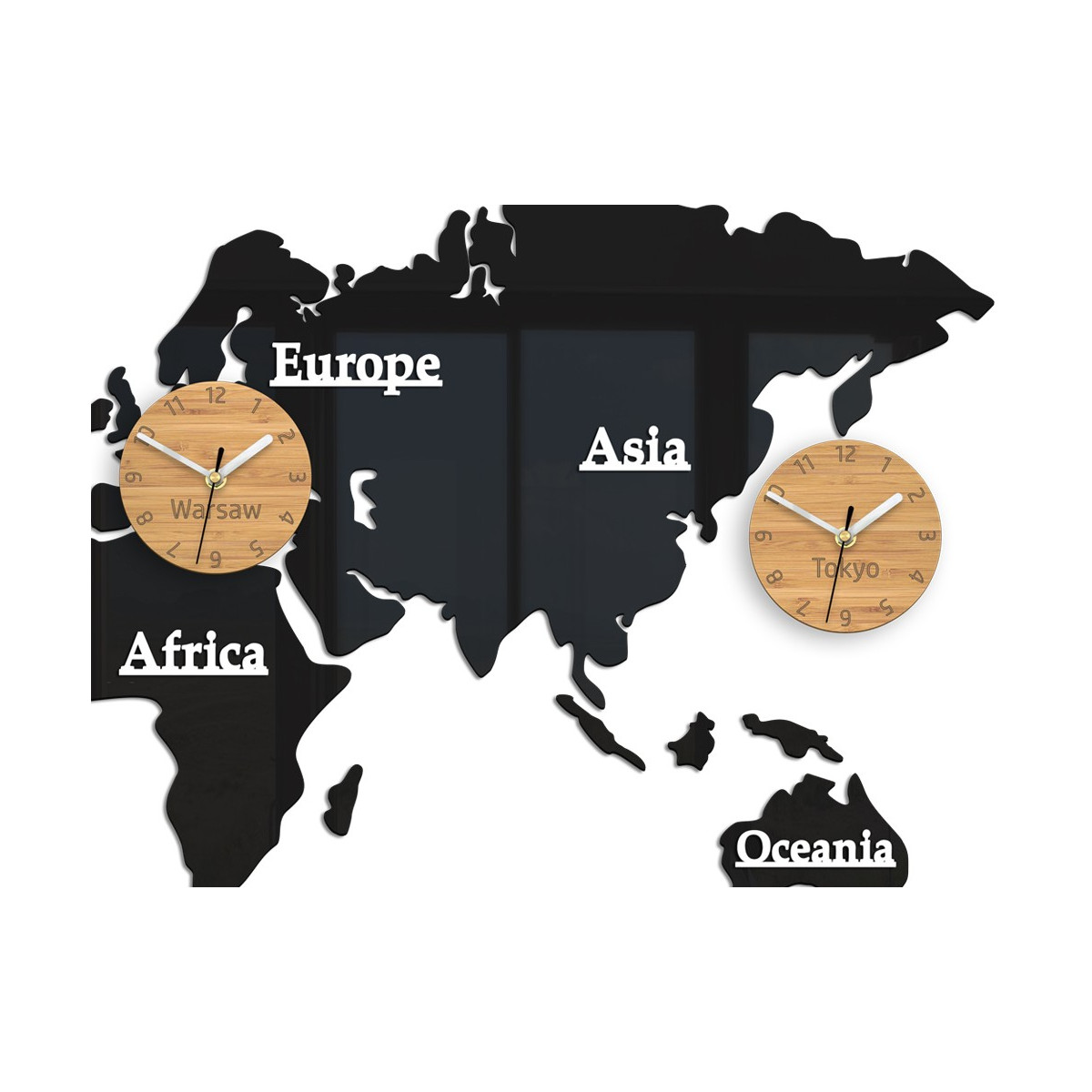Ieftine ceasuri cu motivul întregii lumi - 3 ceasuri 100x56 cm