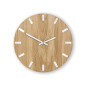 Ceasuri moderne din stejar SIMPLE - alb 33cm