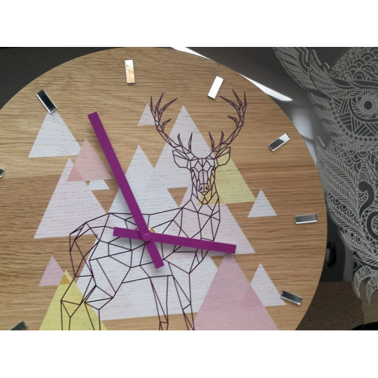 Ceas de perete mov cu cerb, 33 cm