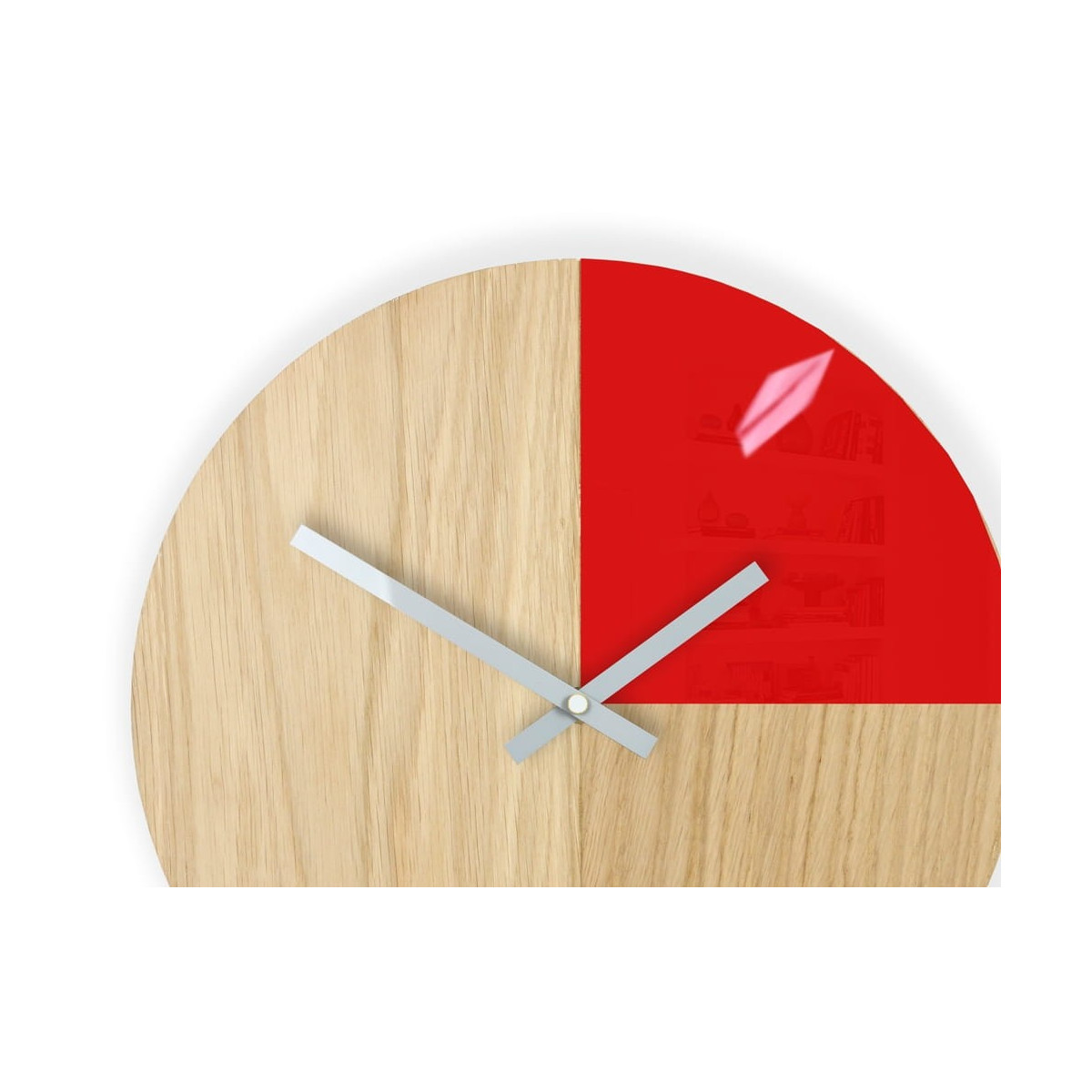 Ceas din lemn cu triunghi de 33 cm