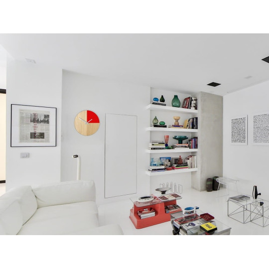 Ceas din lemn cu triunghi de 33 cm