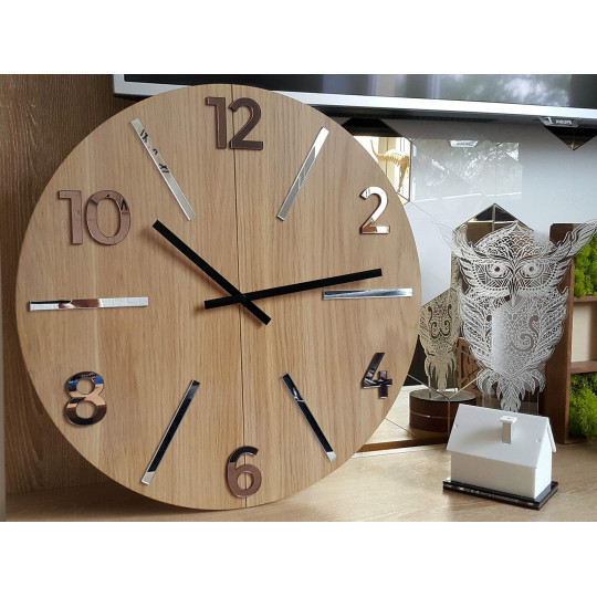 Ceas de perete din lemn Aksel Wood 49 cm