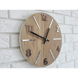 Ceasuri de perete din lemn Aksel oglindă 33,5 cm