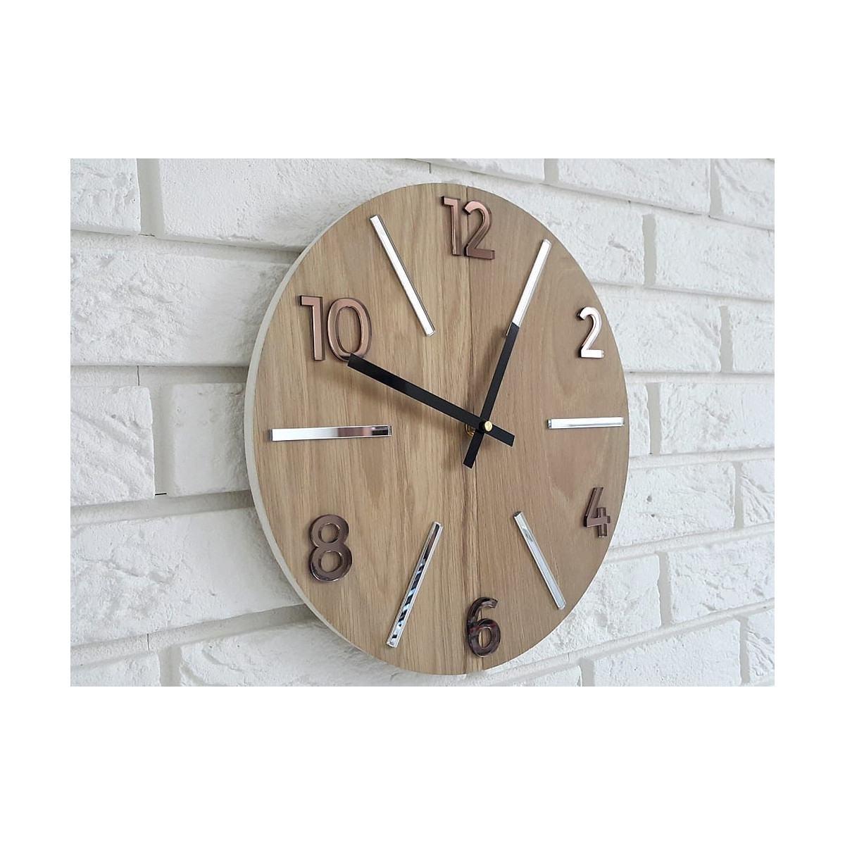 Ceasuri de perete din lemn Aksel oglindă 33,5 cm