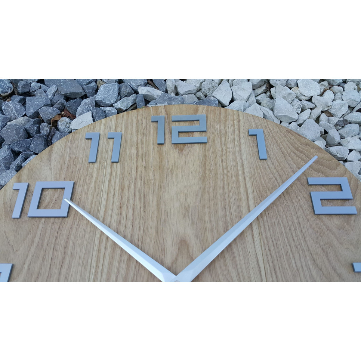 Ceas de perete Aluminiu metalic 49 cm