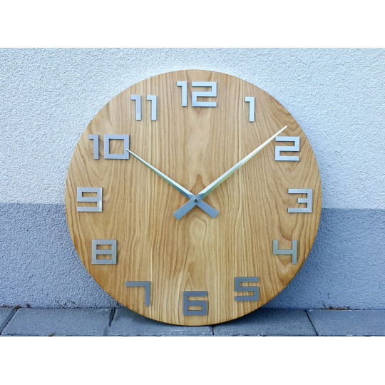 Ceas de perete Aluminiu metalic 49 cm