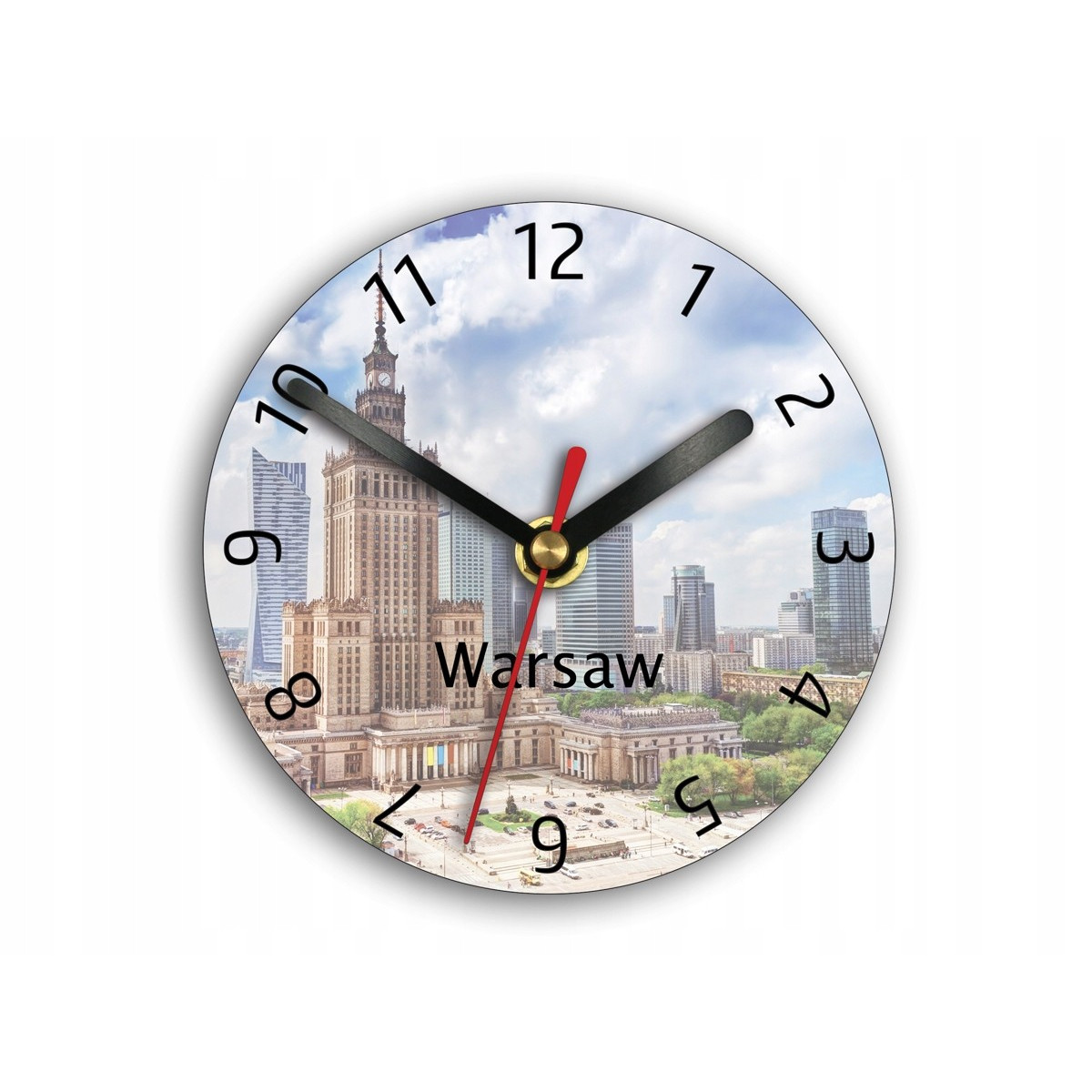 Ceas de perete pentru living cu model al hărții mondiale 70x51 cm