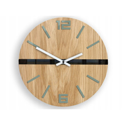 Ceas de perete din stejar ANDROID 33cm