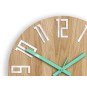Ceas de perete din stejar SLIM mint 33cm