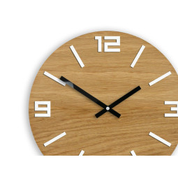 Ceasuri din lemn clasice ARABIC - alb 33cm