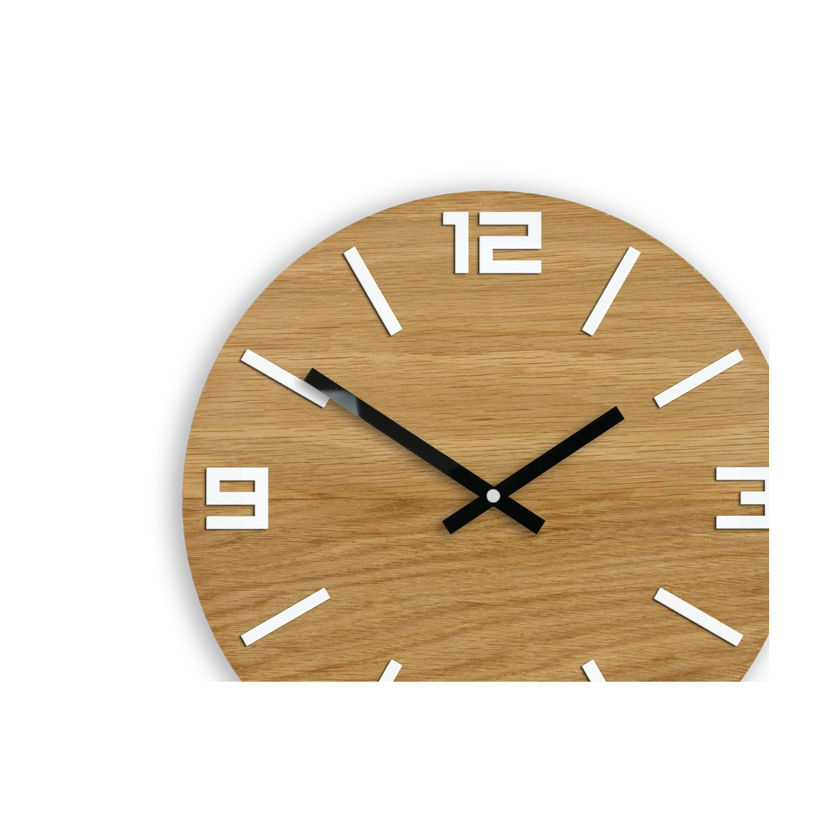 Ceasuri din lemn clasice ARABIC - alb 33cm