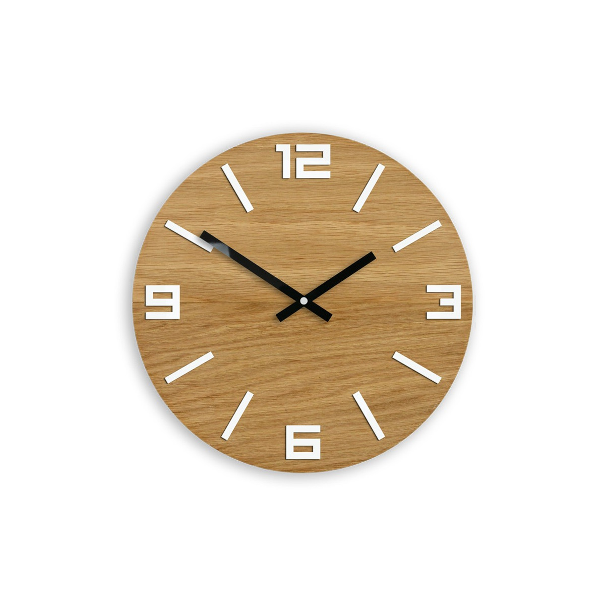 Ceasuri din lemn clasice ARABIC - alb 33cm