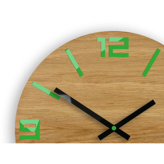 Ceasuri din lemn clasice ARABIC - verde 33cm