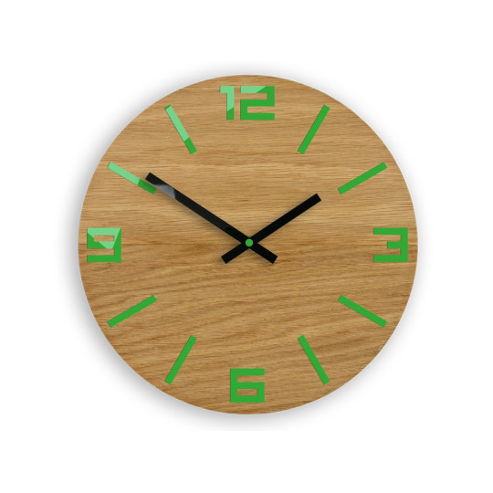 Ceasuri din lemn clasice ARABIC - verde 33cm