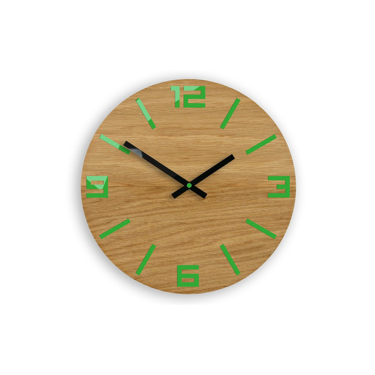 Ceasuri din lemn clasice ARABIC - verde 33cm